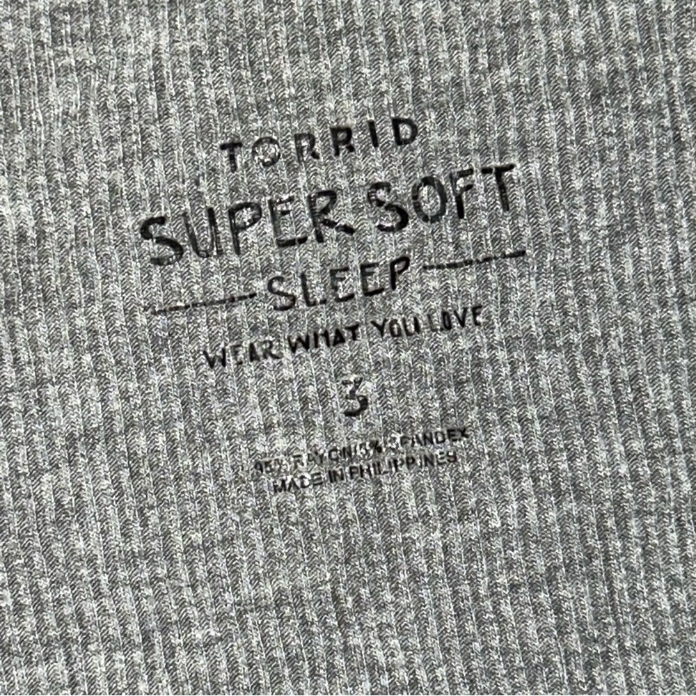 Torrid Gray Women's super soft sleep ribbed Tank Top - Picture 2 of 6